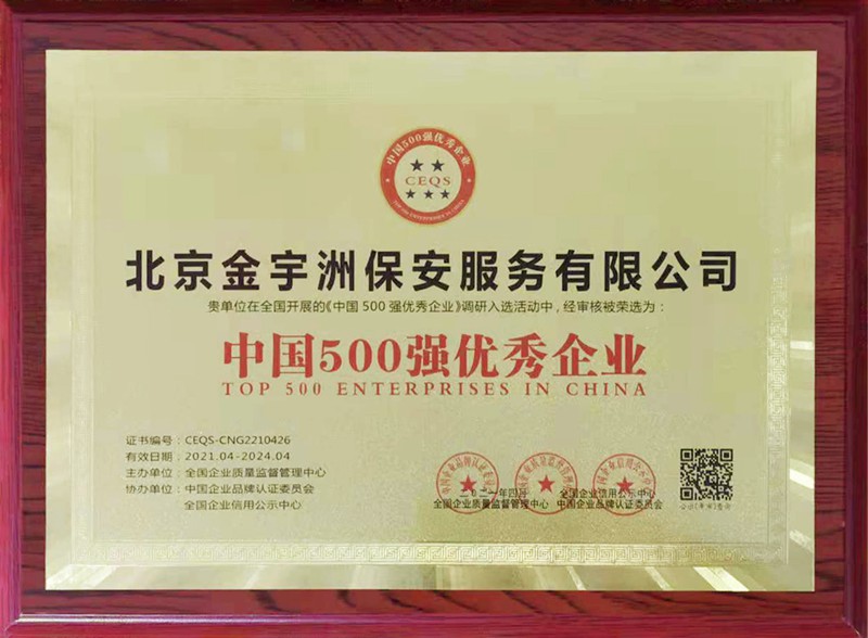 中国500强优秀企业
